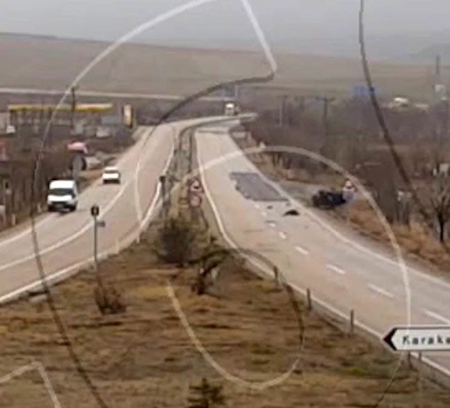 Otomobilin Defalarca Takla Attığı Kaza Kamerada