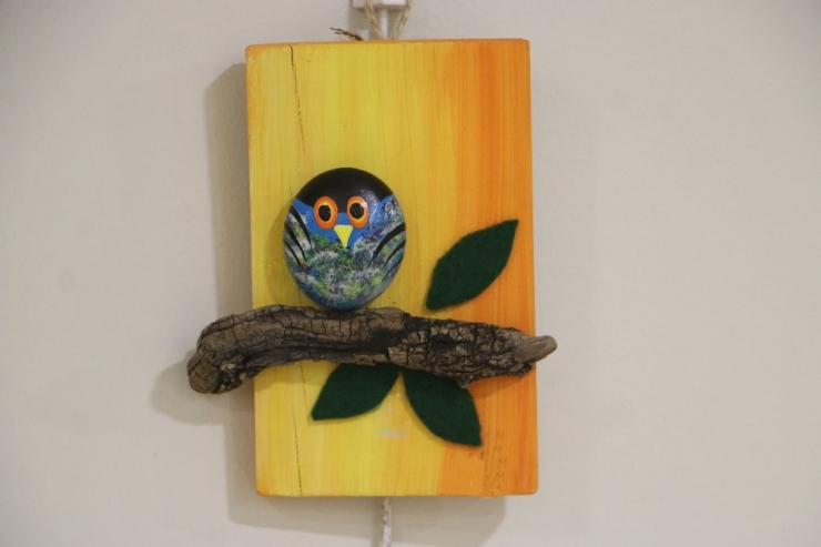 Taş Boyama Sergisi Kartallı Sanatseverler İle Buluştu