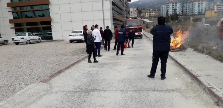 Osmancık Devlet Hastanesi’nde Yangın Tatbikatı
