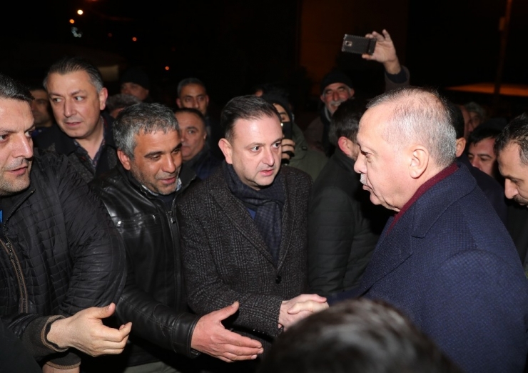 Cumhurbaşkanı Erdoğan, İnceleme Yaparken Bir Deprem Daha Oldu