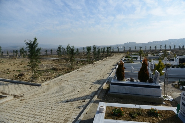 İnegöl Kent Mezarlığı Yeşilleniyor