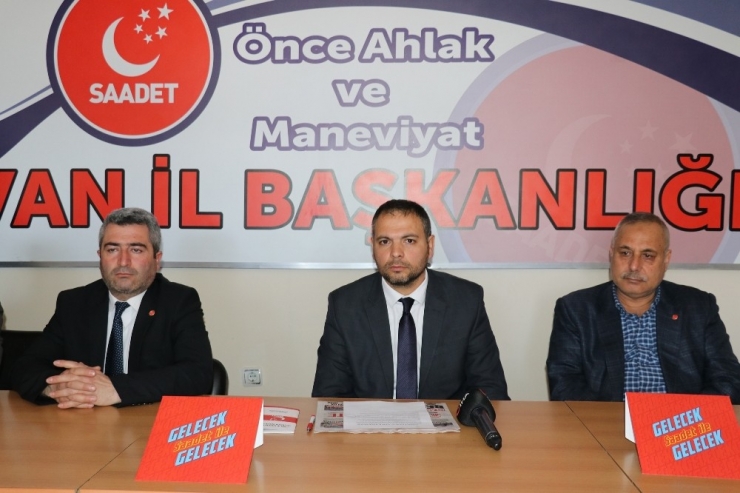 Sp Van İl Başkanı Özay İlhan: “Gün Birlik Ve Beraberlik Günüdür”