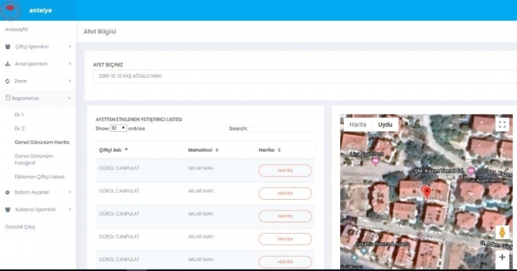 Antalya’da Hasar Tespitinde Dijital Dönüşüm Başladı