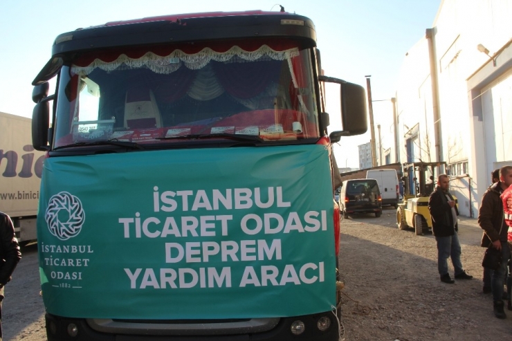 Oda Ve Borsalardan Gönderilen 40 Tır Yardım Malzemesi Deprem Bölgesinde