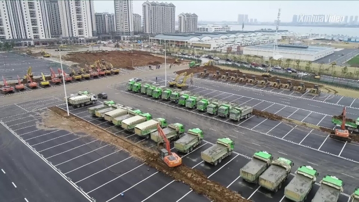 Wuhan’da İkinci Hastanenin İnşası Sürüyor