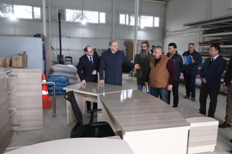 Başkan Özlü, Destek Hizmetlerini Gezdi