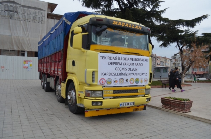 Tekirdağ’dan Elazığ’a İkinci Tır Yola Çıktı
