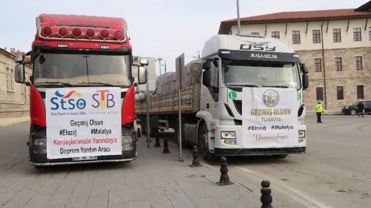 Yardım Tırları Elazığ Ve Malatya İçin Yola Çıktı