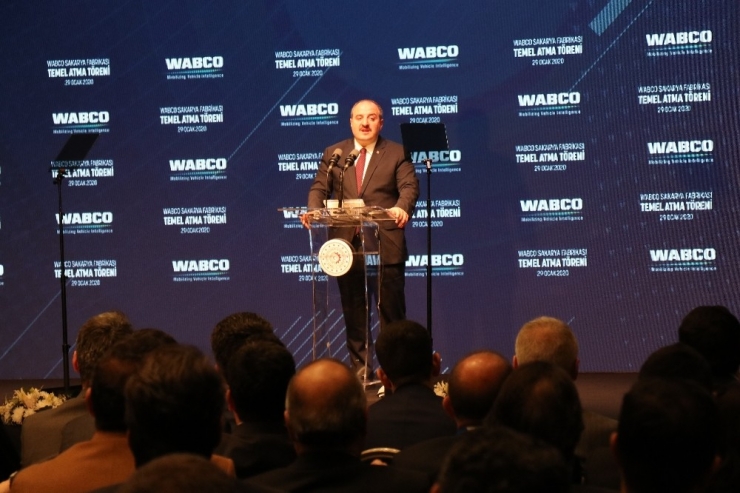 Wabco’nun Türkiye’deki İlk Fabrikasının Temel Atma Töreninde Konuşan Bakan Varank: