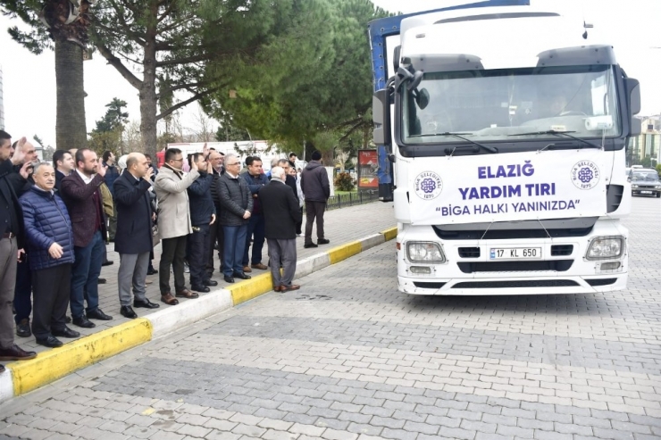 Bigalıların Yardım Tır’ı Deprem Bölgesine Doğru Yola Çıktı