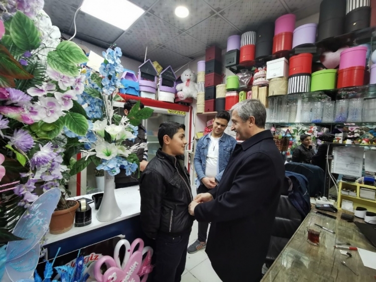 Başkan Tahmazoğlu Esnaf Ziyaretlerine Devam Ediyor