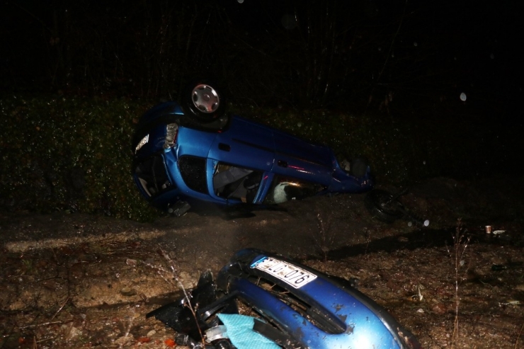 Zonguldak’ta Otomobil Takla Attı: 3 Yaralı