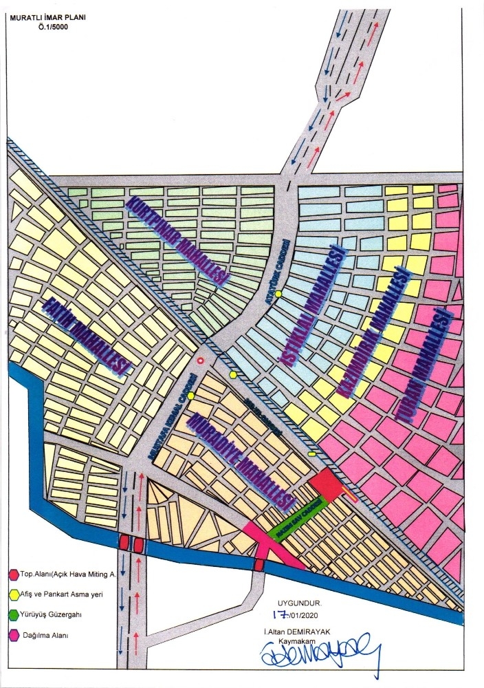 Miting, Afiş Ve Pankart Alanları Belirlendi