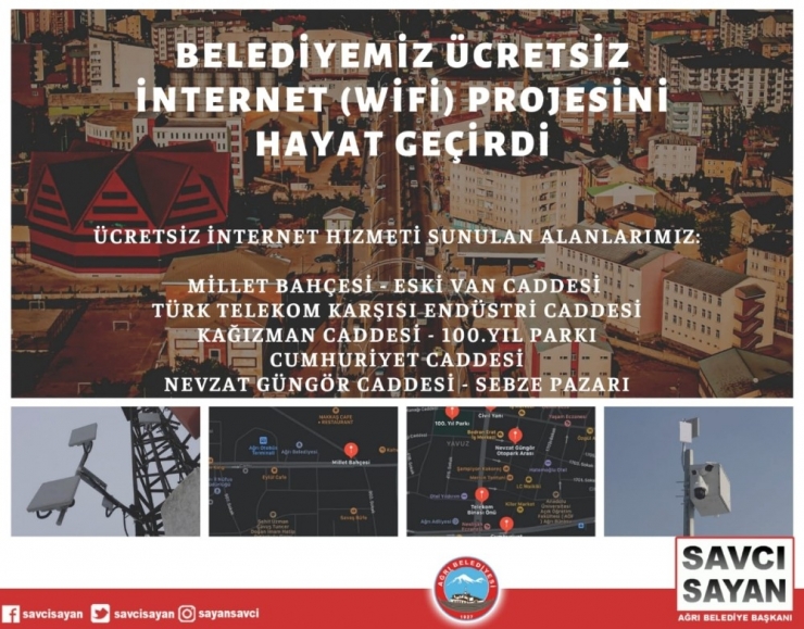 Ağrı’da İnternet Bedava Oldu