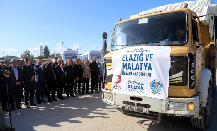 11 Kamyondan Oluşan Yardım Konvoyu Akdeniz’den Yola Çıktı