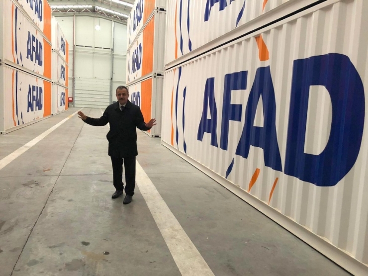 Erzincan Afad’tan Elazığ’a Konteyner Desteği