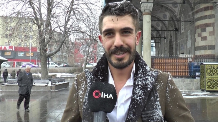 Erzurum’da Kar Yağışı Etkili Oluyor