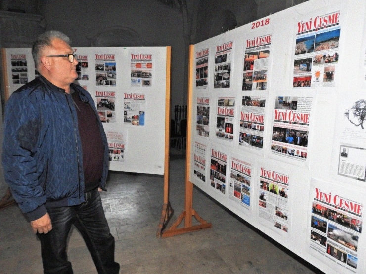 Çeşme’deki Yerel Gazete Önemli Baş Sayfalarından Sergi Açtı