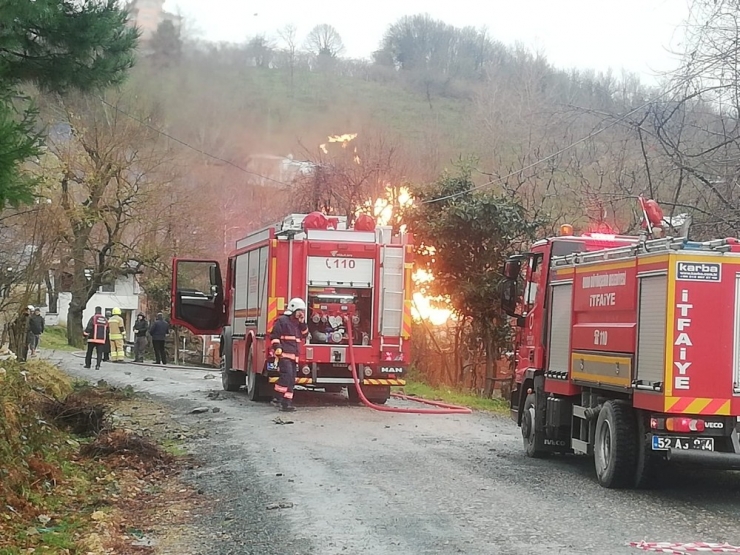 Ordu’da Doğal Gaz Ana Hattında Patlama Ve Yangın