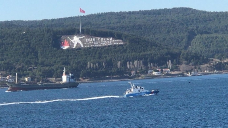 Bulgar Sahil Güvenlik Botu Çanakkale Boğazı’ndan Geçti