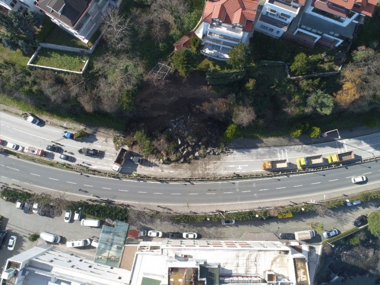 Ordu’daki Heyelan Havadan Görüntülendi