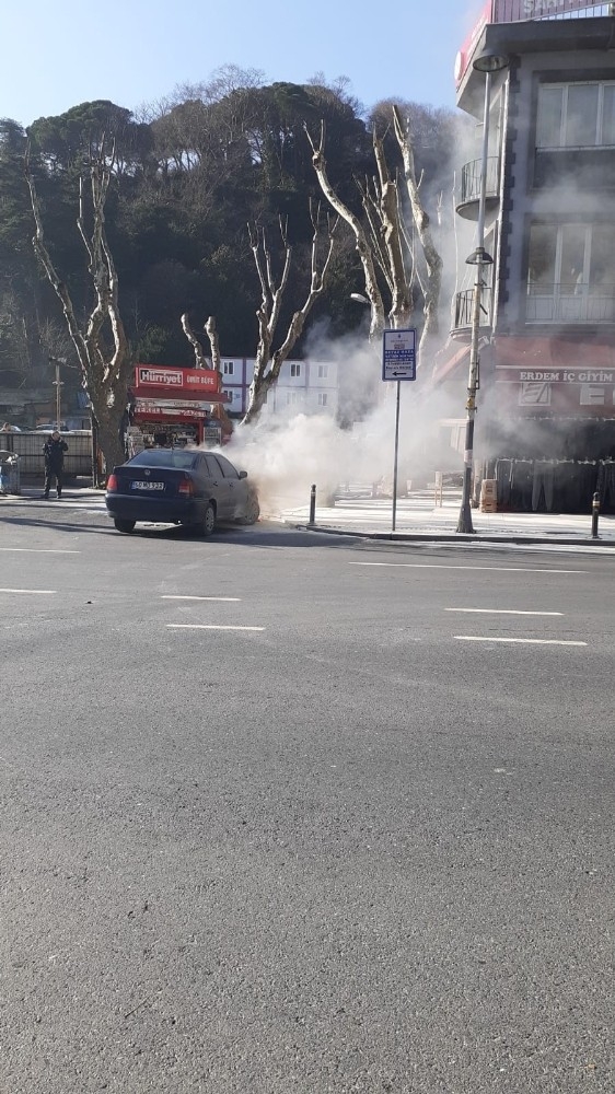 Sarıyer’de Araç Yangını
