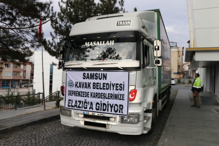 Kavak’tan Elazığ’a Yardım Eli