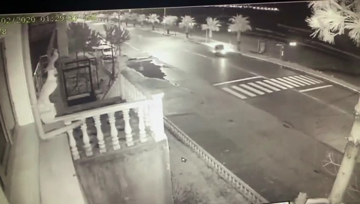 İki Kişinin Öldüğü Kaza Anı Güvenlik Kamerasında