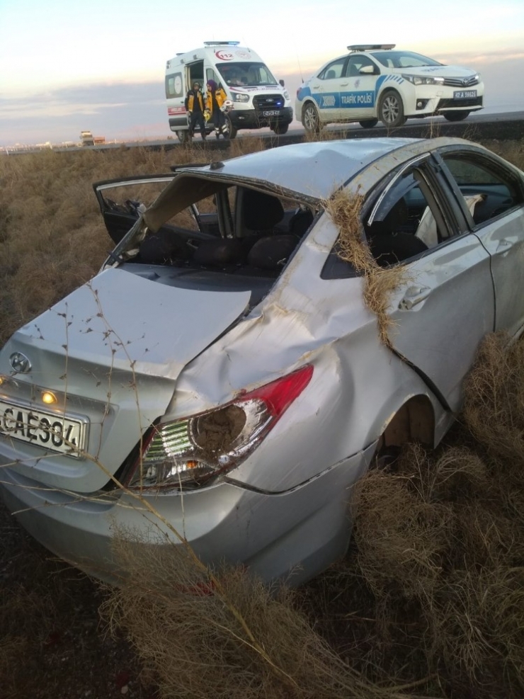 Konya’da Otomobil Takla Attı: 8 Yaralı