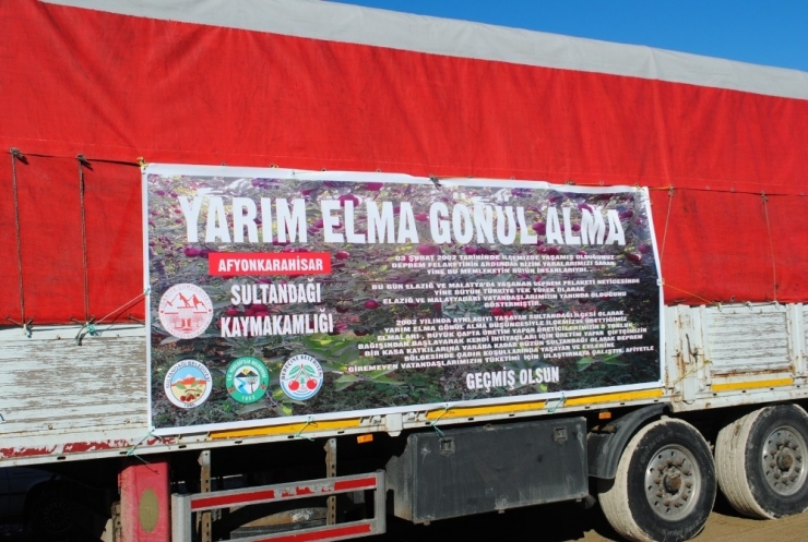 Sultandağı’ndan Elazığ Ve Malatya’ya 26 Ton Elma Gönderildi