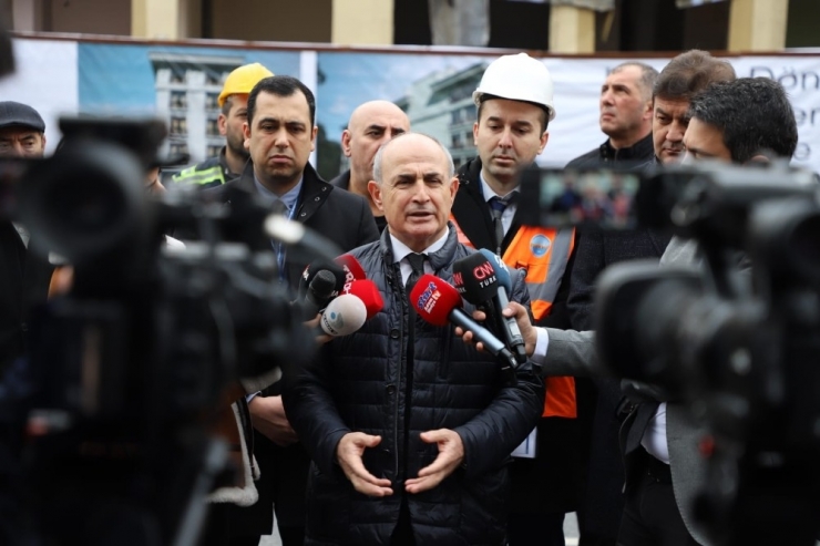 Büyükçekmece’de Kentsel Dönüşüm Kapsamında Yıkılan Binalar Havadan Görüntülendi