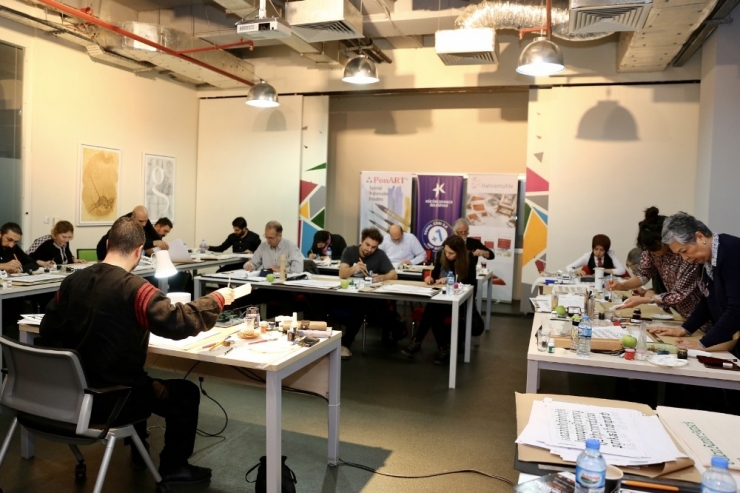 Luca Barcellona, Küçükçekmece ‘Kaligrafist’te Yazı Meraklılarıyla Buluştu