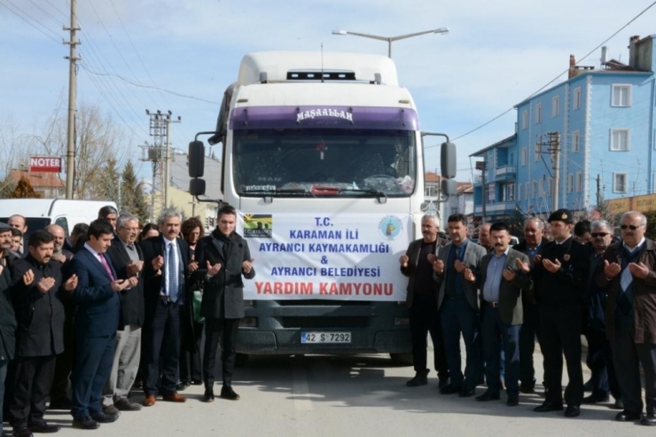 Karaman’dan Elazığ’a Yardım Tırı Yola Çıktı