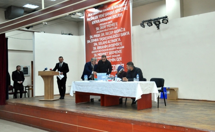 Pasinler Küçük Sanayi Kooperatifinde Kura Heyecanı Yaşandı