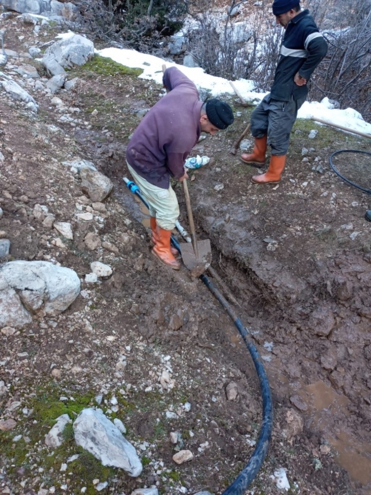 İbradı’da Maşat Su Kaynağı’na Bakım