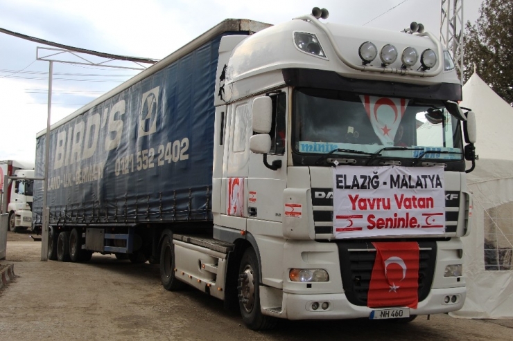 Yavru Vatan Kıbrıs’tan Depremzedelere 2 Tır Yardım