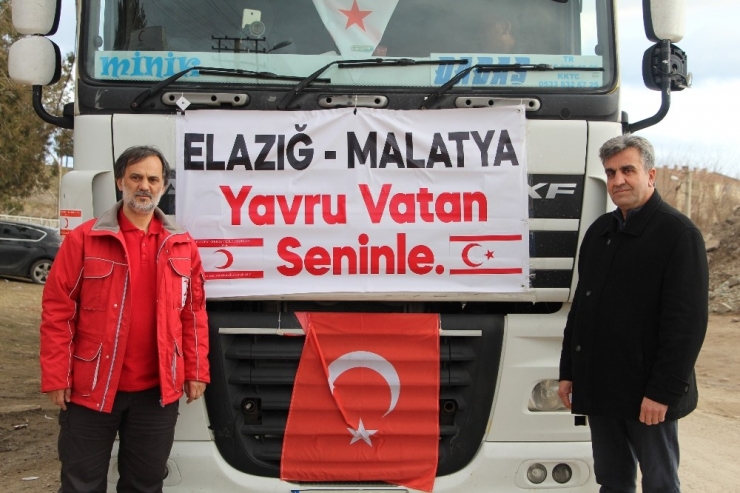 Yavru Vatan Kıbrıs’tan Depremzedelere 2 Tır Yardım