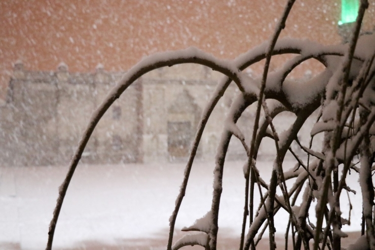 Aksaray’da Kar Yağışı Kartpostallık Görüntüler Oluşturdu