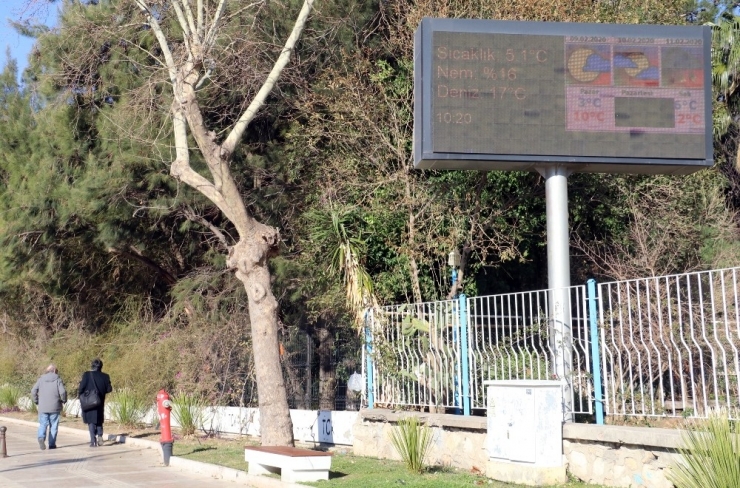 Antalya’da Hava Sıcaklığı 5 Dereceye Kadar Düştü, Sahil Ve Sokaklar Boşaldı