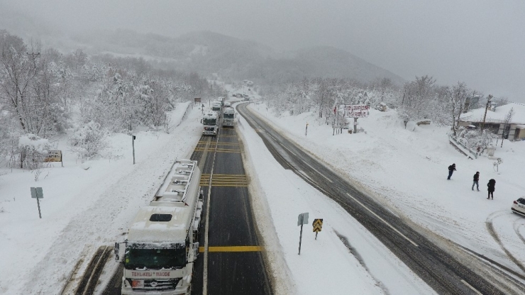 Bolu Dağı’nın Eşsiz Kar Manzarası Drone İle Görüntülendi
