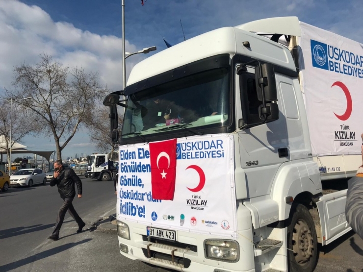 Üsküdar’dan İdlib’e 80 Tır Yardım