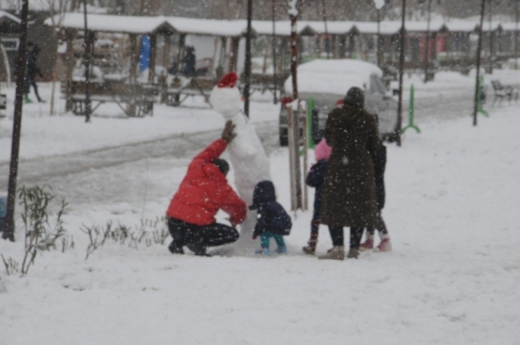 Cizre’de 6 Yıl Aradan Sonra Kar Yağdı