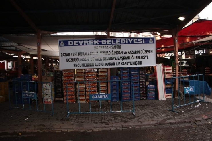 Usulsüz Satış Yapan Esnafa Tezgah Kapatma Cezası