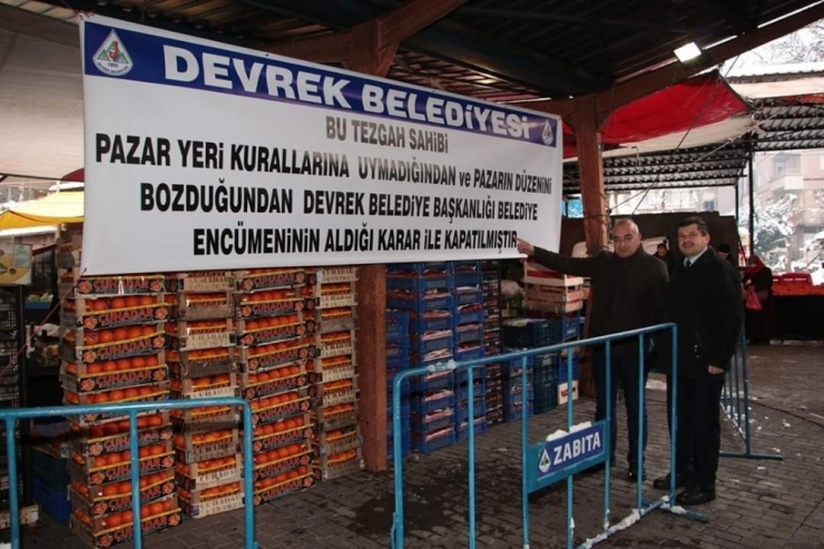 Usulsüz Satış Yapan Esnafa Tezgah Kapatma Cezası