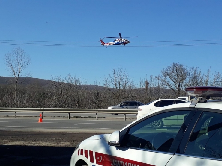 120 Araç Havadan Denetlendi, 4 Araç Trafikten Men Edildi