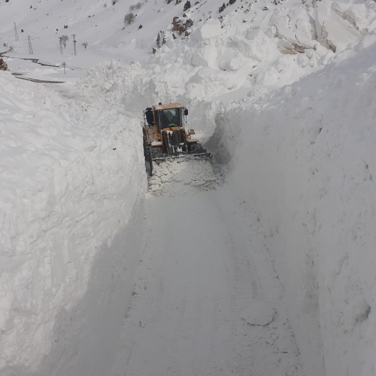 Bahçesaray-çatak Kara Yoluna 2 Çığ Düştü