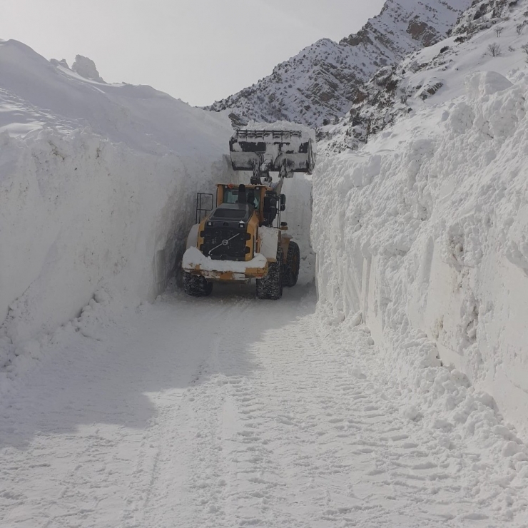 Bahçesaray-çatak Kara Yoluna 2 Çığ Düştü
