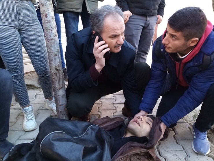 Yaralılara İlk Müdahaleyi Belediye Başkanı Yaptı