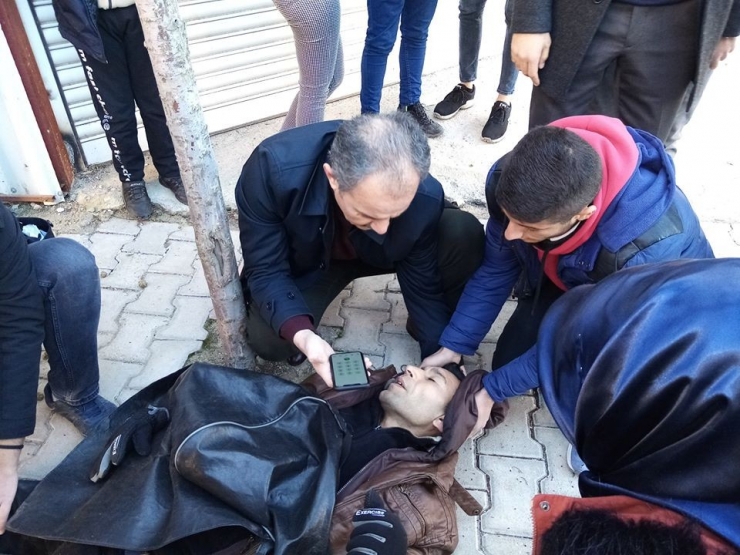 Yaralılara İlk Müdahaleyi Belediye Başkanı Yaptı