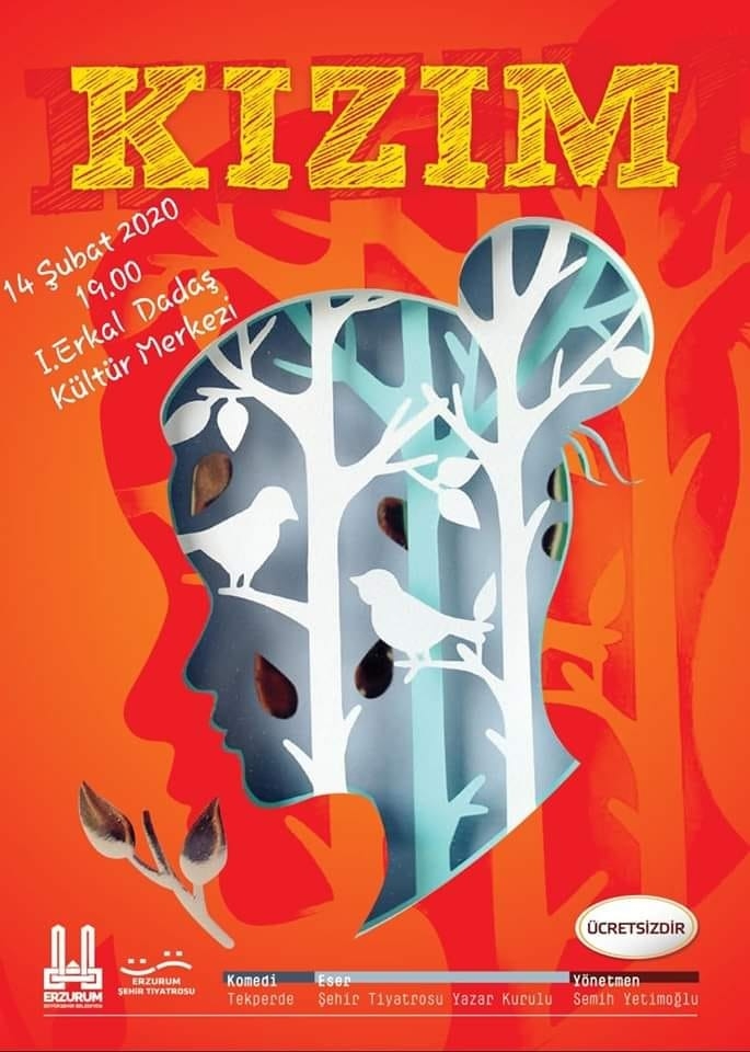 Erzurum Şehir Tiyatrosu ‘Kızım’ Adlı Oyunu Sahneleyecek